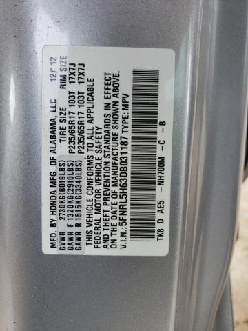 Photo 14 from auction – 2013 HONDA ODYSSEY EX with VIN 5FNRL5H63DB031187