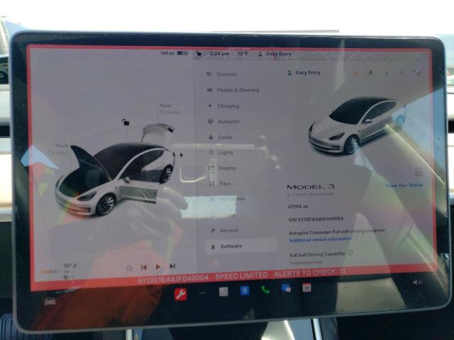Photo 9 from auction – 2018 TESLA MODEL 3 with VIN 5YJ3E1EA8JF049004