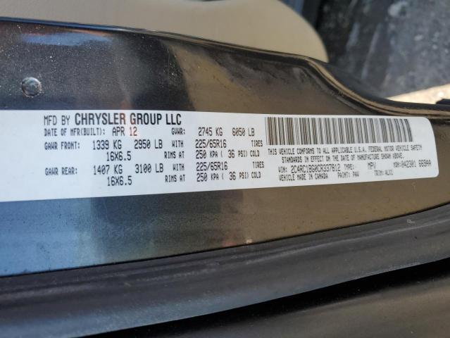 Photo 14 from auction – 2012 CHRYSLER TOWN & COU with VIN 2C4RC1BG0CR337812