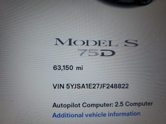 Photo 9 from auction – 2018 TESLA MODEL S with VIN 5YJSA1E27JF248822