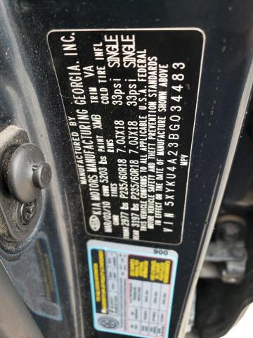 Photo 14 from auction – 2011 KIA SORENTO EX with VIN 5XYKU4A23BG034483