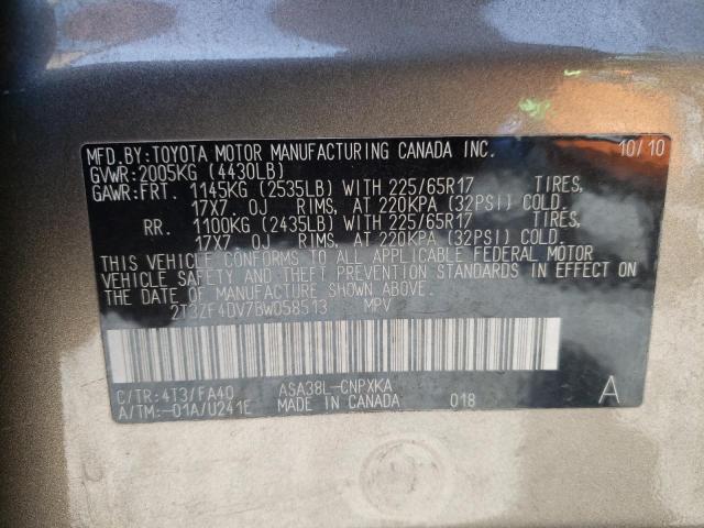 Photo 14 from auction – 2011 TOYOTA RAV4 with VIN 2T3ZF4DV7BW058513