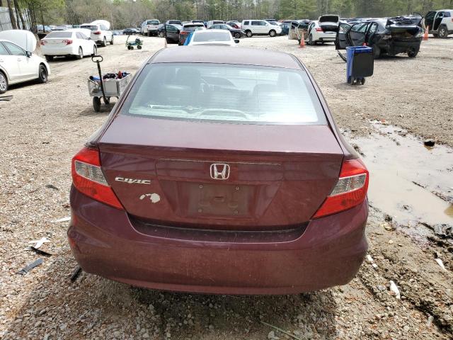 Photo 6 from auction – 2012 HONDA CIVIC LX with VIN 19XFB2F59CE080669
