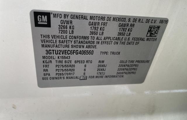 Photo 10 from auction – 2015 GMC SIERRA K15 with VIN 3GTU2VEC6FG406560