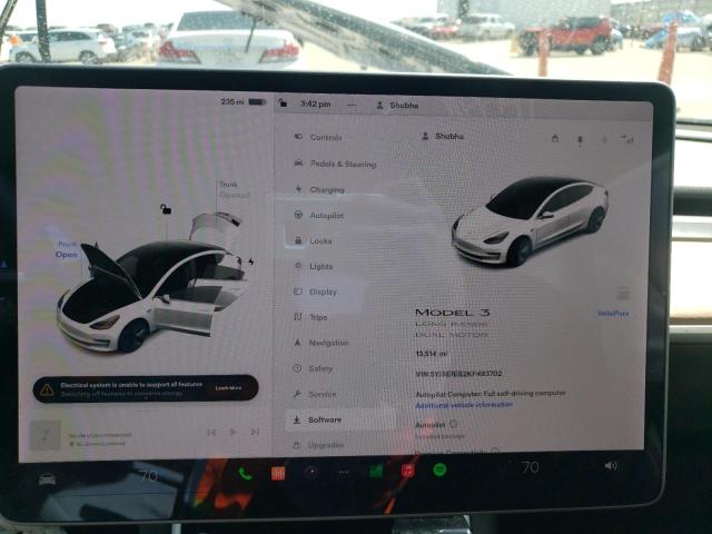 Photo 9 from auction – 2019 TESLA MODEL 3 with VIN 5YJ3E1EB2KF493702