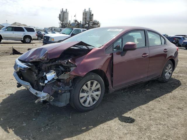 HONDA CIVIC LX 2012 with VIN 2HGFB2F54CH586867 - Photo from auction
