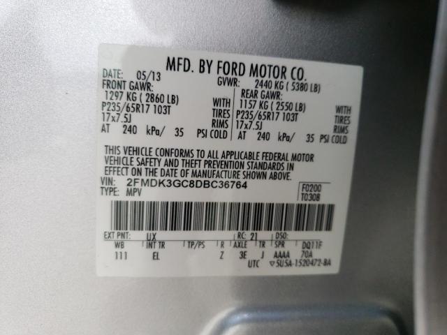 Photo 14 from auction – 2013 FORD EDGE SE with VIN 2FMDK3GC8DBC36764