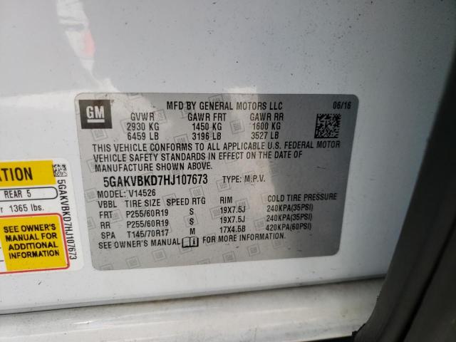 Photo 14 from auction – 2017 BUICK ENCLAVE with VIN 5GAKVBKD7HJ107673