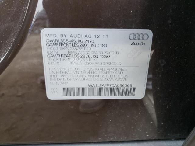 Photo 14 from auction – 2012 AUDI Q5 PREMIUM with VIN WA1LFAFP7CA066009