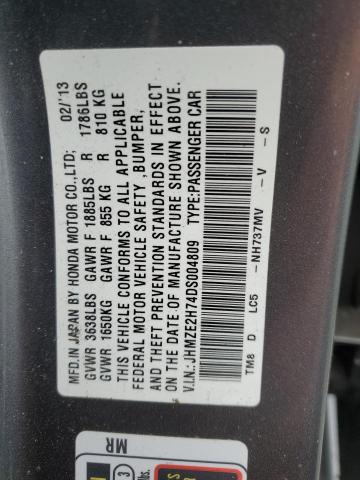 Photo 14 from auction – 2013 HONDA INSIGHT EX with VIN JHMZE2H74DS004809