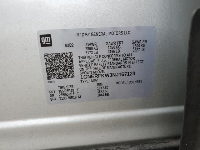 Photo 14 from auction – 2022 CHEVROLET TRAVERSE L with VIN 1GNERFKW3NJ167123