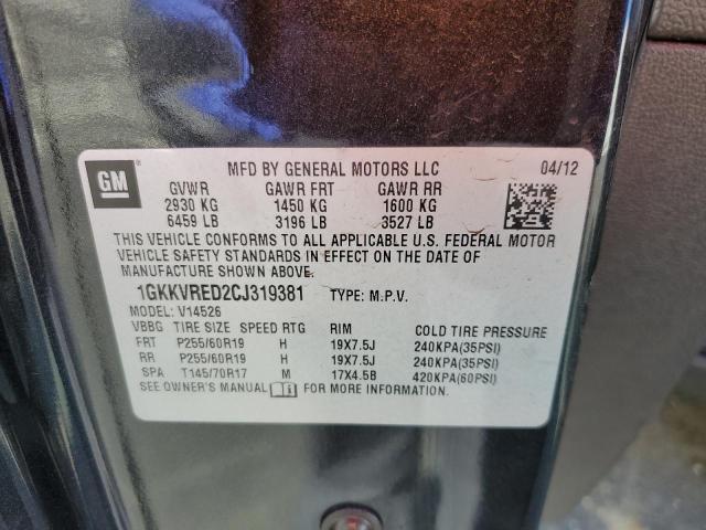 Photo 14 from auction – 2012 GMC ACADIA SLT with VIN 1GKKVRED2CJ319381