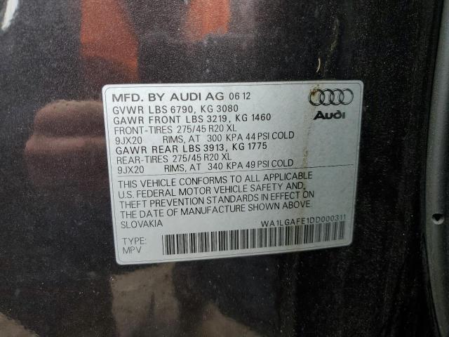 Photo 14 from auction – 2013 AUDI Q7 with VIN WA1LGAFE1DD000311