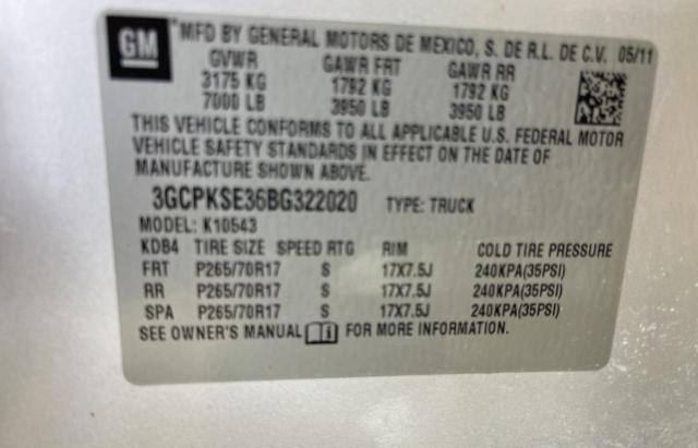 Zdjęcie 10 z aukcji – 2011 CHEVROLET SILVERADO z VIN 3GCPKSE36BG322020