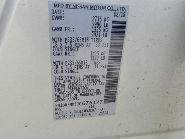 Photo 14 from auction – 2018 NISSAN PATHFINDER with VIN 5N1DR2MM3JC676177
