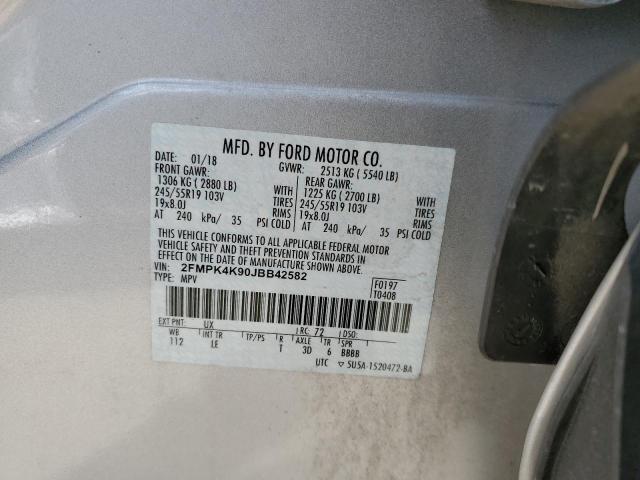 Photo 14 from auction – 2018 FORD EDGE TITAN with VIN 2FMPK4K90JBB42582