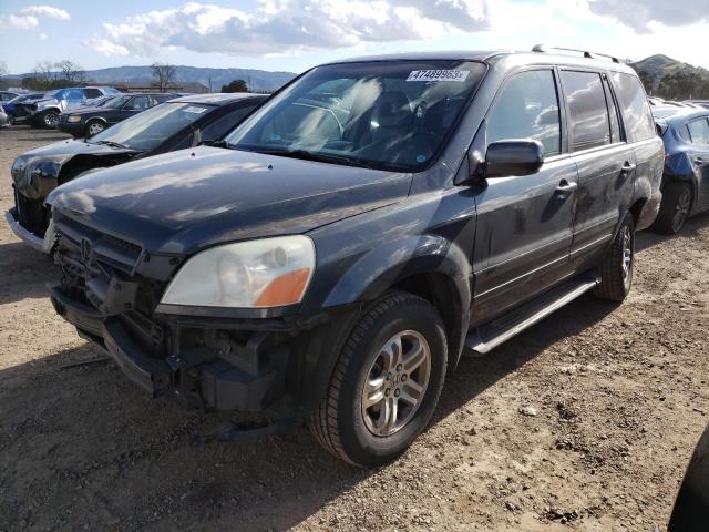 HONDA PILOT EXL 2003 with VIN 2HKYF18723H604357 - Photo from auction