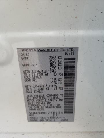 Photo 14 from auction – 2019 NISSAN ROGUE S with VIN 5N1AT2MT9KC776734