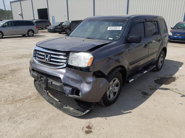 HONDA PILOT LX 2014 with VIN 5FNYF3H28EB012866 - Photo from auction