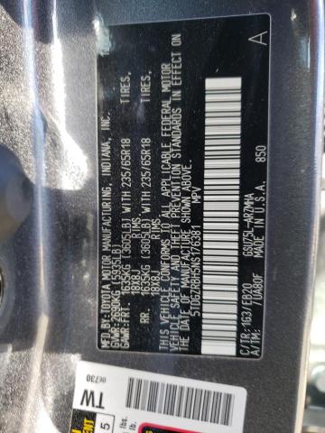 Photo 14 from auction – 2022 TOYOTA HIGHLANDER with VIN 5TDGZRBH5NS176381