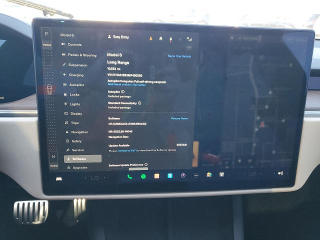 Photo 9 from auction – 2021 TESLA MODEL S with VIN 5YJSA1E53MF430550