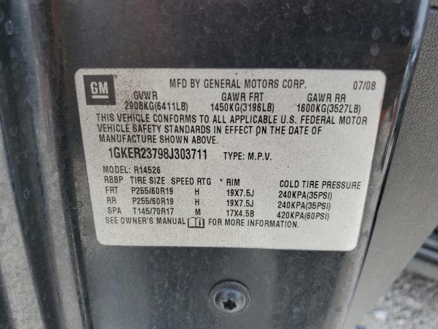 Photo 14 from auction – 2008 GMC ACADIA SLT with VIN 1GKER23798J303711