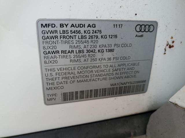 Photo 14 from auction – 2018 AUDI Q5 PRESTIG with VIN WA1CNAFY3J2086986