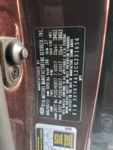 Photo 14 from auction – 2012 KIA SORENTO BA with VIN 5XYKT4A12CG231656