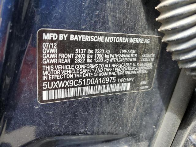 Photo 14 from auction – 2013 BMW X3 XDRIVE2 with VIN 5UXWX9C51D0A16975