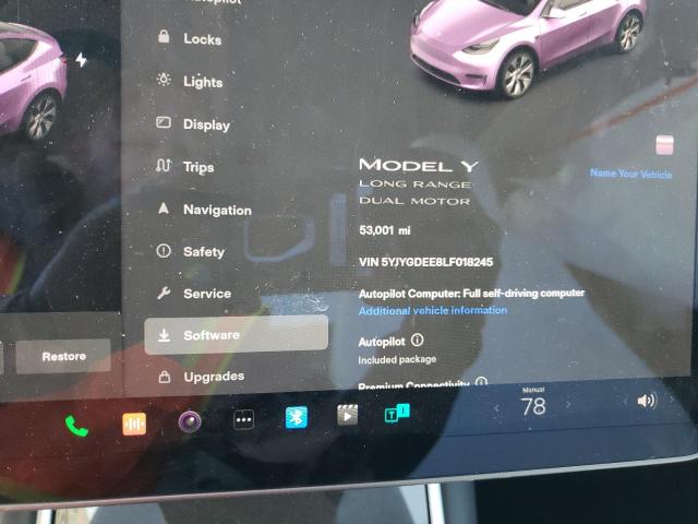 Foto 9 de la subasta – 2020 TESLA MODEL Y con VIN 5YJYGDEE8LF018245