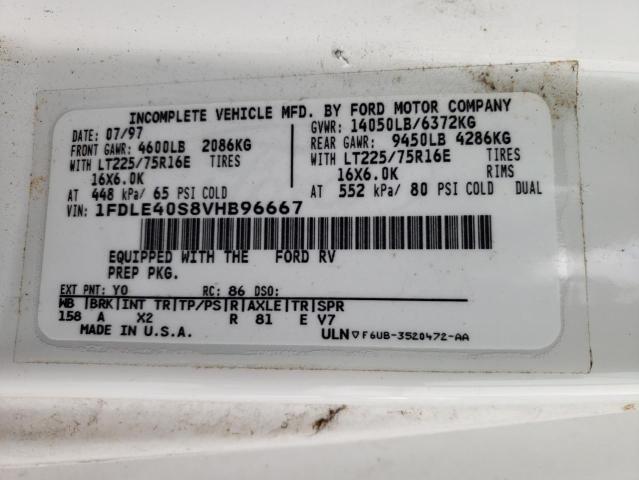 Photo 10 from auction – 1998 FORD ECONOLINE with VIN 1FDLE40S8VHB96667