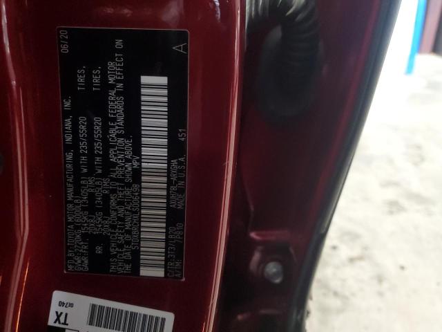 Photo 14 from auction – 2020 TOYOTA HIGHLANDER with VIN 5TDXBRCHXLS006498