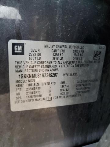 Photo 14 from auction – 2017 GMC ACADIA SLT with VIN 1GKKNMLS1HZ249207