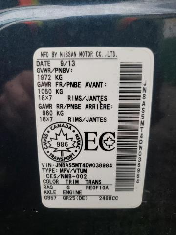 Photo 14 from auction – 2013 NISSAN ROGUE S with VIN JN8AS5MT4DW038984