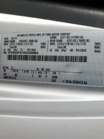 Photo 10 from auction – 2020 FORD ECONOLINE with VIN 1FDXE4FS1KDC60964