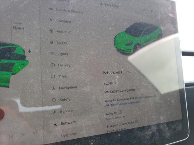 Photo 9 from auction – 2022 TESLA MODEL 3 with VIN 5YJ3E1EA2NF287811