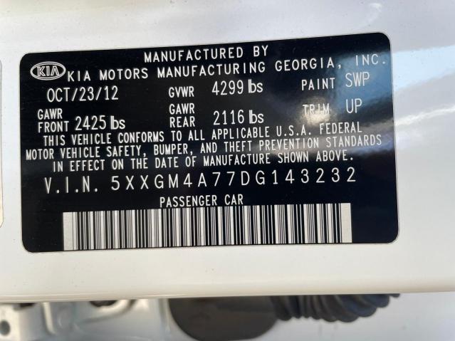 Photo 10 from auction – 2013 KIA OPTIMA LX with VIN 5XXGM4A77DG143232