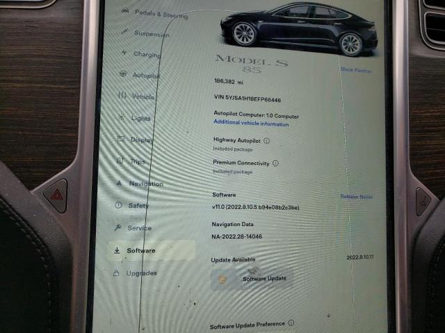 Photo 9 from auction – 2014 TESLA MODEL S with VIN 5YJSA1H18EFP66446
