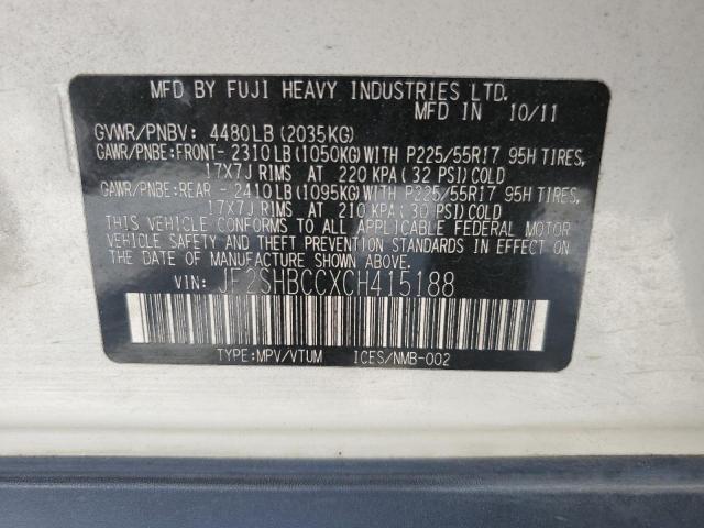 Photo 14 from auction – 2012 SUBARU FORESTER 2 with VIN JF2SHBCCXCH415188