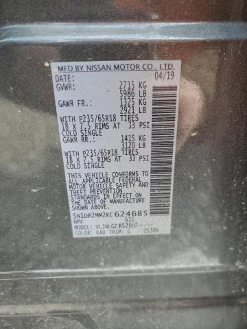 Photo 14 from auction – 2019 NISSAN PATHFINDER with VIN 5N1DR2MM2KC624685