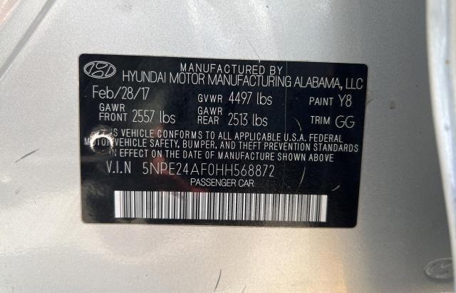Photo 10 from auction – 2017 HYUNDAI SONATA SE with VIN 5NPE24AF0HH568872