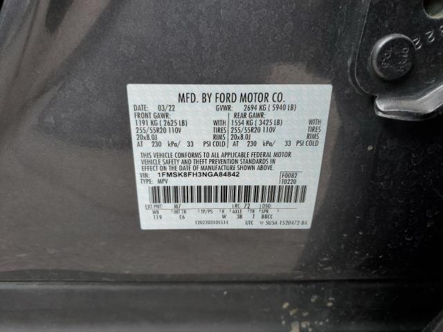Photo 14 from auction – 2022 FORD EXPLORER L with VIN 1FMSK8FH3NGA84842