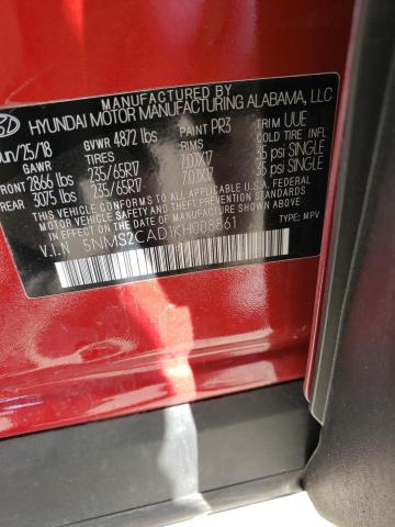 Photo 14 from auction – 2019 HYUNDAI SANTA FE with VIN 5NMS2CAD1KH008861