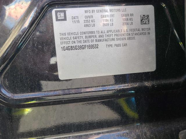 Photo 10 from auction – 2016 BUICK LACROSSE with VIN 1G4GB5G38GF169532