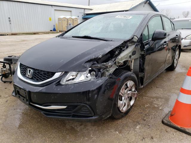 HONDA CIVIC LX 2013 with VIN 19XFB2F50DE017395 - Photo from auction