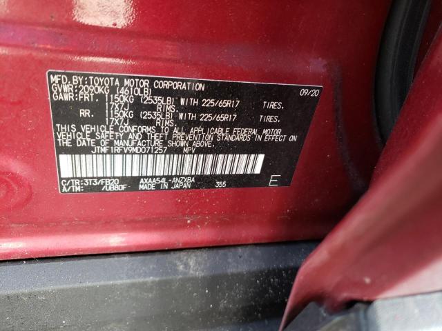Photo 14 from auction – 2021 TOYOTA RAV4 LE with VIN JTMF1RFV9MD071257