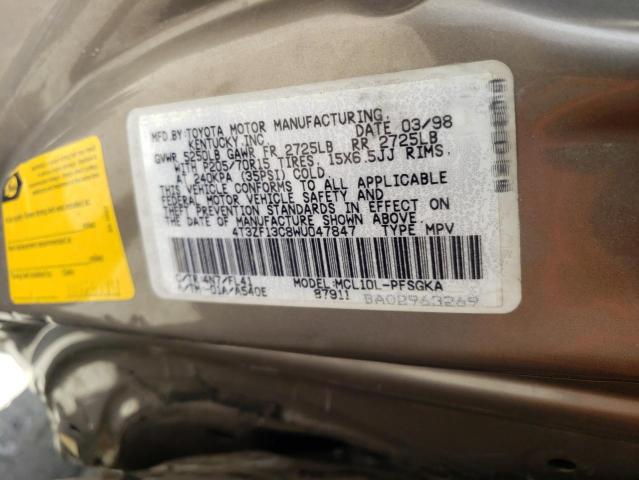 Photo 14 from auction – 1998 TOYOTA SIENNA LE with VIN 4T3ZF13C8WU047847
