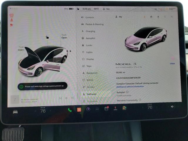 Photo 9 from auction – 2021 TESLA MODEL 3 with VIN 5YJ3E1EA0MF936391