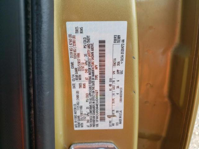 Photo 14 from auction – 2014 FORD ESCAPE SE with VIN 1FMCU0G94EUD00027