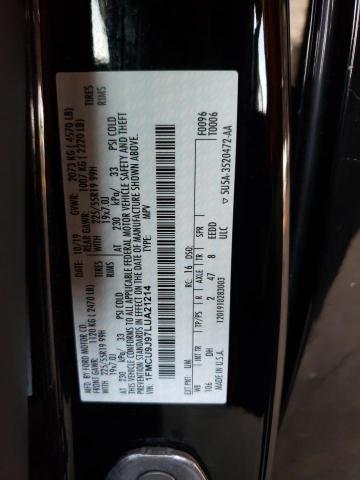 Photo 14 from auction – 2020 FORD ESCAPE TIT with VIN 1FMCU9J97LUA21214